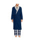 Фото #1 товара Халат Lands' End High Pile Fleece Lined Robe