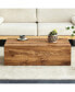 Фото #7 товара Stylish & Durable Wood Texture Coffee Table - 39.37x23.62x11.81"