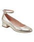 ფოტო #1 პროდუქტის Women's Lexy Almond Toe Block Heel Ankle Strap Pumps