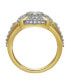 Colosseum Natural Certified Diamond 1.83 cttw Round Cut 14k Yellow Gold Statement Ring for Men