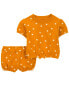 Фото #2 товара Baby 2-Piece Sun Sweatshirt & Short Set 24M