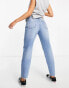 Фото #3 товара Stradivarius mom fit vintage jean in washed blue