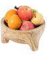 Фото #2 товара Burned Wood Carved Small Serving Fruit Bowl Bread Basket