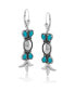 ფოტო #2 პროდუქტის Genuine Gemstone Sterling Silver Lever Back Earrings