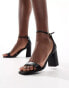 Фото #4 товара Truffle Collection block heel sandals in black