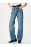 Фото #17 товара Straight Jean Kot Pantolon Yüksek Bel Düz Paça - Eve Jeans