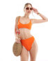 Фото #1 товара ASOS DESIGN Maya mix and match high leg high waist bikini bottom in orange