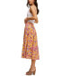 Фото #6 товара Printed Tiered Midi Skirt Multi Tropical Print