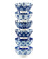 Carnival Blue Set of 6 All Purpose Bowl, 4.75" 6 Asst