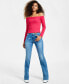 Фото #8 товара Women's Sexy Mid-Rise Bootcut Jeans