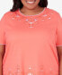 Фото #4 товара Plus Size Neptune Beach Medallion Cut Out Top
