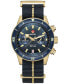 ფოტო #1 პროდუქტის Men's Swiss Automatic Chronograph Captain Cook Blue NATO Strap Watch 43mm