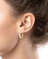 Women's Rainbow Color Crystals J Post Hoop Earrings
