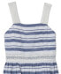 ფოტო #4 პროდუქტის Big Girls Sleeveless Striped Denim Cotton Midi Dress