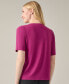 ფოტო #4 პროდუქტის Women's Crewneck Elbow-Length-Sleeve Blouse