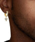 ფოტო #2 პროდუქტის Diamond Triangle Dangle Huggie Hoop Earrings (1/3 ct. t.w.) in 14k Gold-Plated Sterling Silver, Created for Macy's