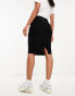 ASOS DESIGN Hourglass tailored bengaline skirt in black