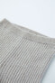 Ribbed knit 100% cashmere leggings