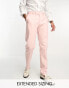 Фото #1 товара ASOS DESIGN super skinny linen mix suit trouser in pastel pink