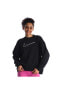 Фото #8 товара Dri-Fit Get Fit Graphic Crewneck Kadın Siyah Günlük Stil Uzun Kollu Tişört