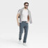 Фото #4 товара Men's Athletic Fit Jeans - Goodfellow & Co Navy 34x30