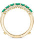 ფოტო #4 პროდუქტის 2-Pc. Set Emerald (7/8 ct. t.w.) Ring & Diamond Enhancer (1/4 ct. t.w.) in 14k Gold (Also in Ruby and Sapphire)