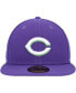 Фото #4 товара Men's Purple Cincinnati Reds Lime Side Patch 59FIFTY Fitted Hat