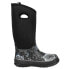 Roper Barnyard 12 Inch Floral Round Toe Rain Womens Black Casual Boots 09-021-1