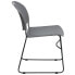 Фото #1 товара Hercules Series 880 Lb. Capacity Gray Ultra-Compact Stack Chair With Black Frame