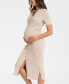 Women's Maternity Rib Knit Maternity and Nursing Dress