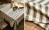 Coloured stripe tablecloth