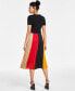 Фото #3 товара Women's Colorblocked Pleated Midi Dress