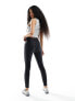 Фото #3 товара River Island Petite faux leather sculpt jeans in black