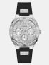 Guess Damen Armbanduhr Duchess Silicon schwarz GW0619L1