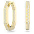 Фото #1 товара Swarovski Damen Ohrringe Creolen Dextera Pavé-Schliff, Achteckform, Groß, Weiß, Goldlegierungsschicht 5618304