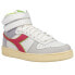 Фото #4 товара Diadora Magic Basket Mid High Top Womens Grey, White Sneakers Casual Shoes 1785