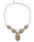 ფოტო #3 პროდუქტის Sterling Silver Women's Statement Necklace with Genuine Pear Shaped Gemstones, 17- 20 Inches