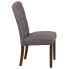 Фото #1 товара Hercules Grove Park Series Gray Fabric Tufted Parsons Chair