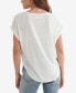 Фото #2 товара Women's Short Sleeve Sandwash Dolman Tee