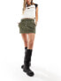 Aape by A Bathing Ape quilted mini skirt in khaki