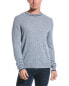 Фото #1 товара Qi Cashmere Contrast Trim Cashmere Sweater Men's Blue L