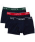 Фото #1 товара Men's Casual Classic Colorful Waistband Trunk Set, 3 Pack