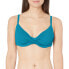 Фото #1 товара Catalina 293487 Womens Twist Front Underwire Bikini Top, Blue, X-Small US