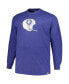Фото #2 товара Men's Heather Royal Distressed Indianapolis Colts Big and Tall Throwback Long Sleeve T-Shirt