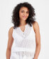 Фото #1 товара Juniors' Cropped Pointelle Tank Top Cover-Up, Created for Macy's