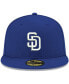 ფოტო #3 პროდუქტის Men's Royal San Diego Padres Logo White 59FIFTY Fitted Hat