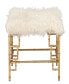 Фото #1 товара Metal Stool with Plush Seat, 23" x 18" x 19"