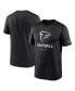 Men's Black Atlanta Falcons Sideline Infograph Performance T-shirt