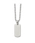 Фото #1 товара Chisel brushed Reversible Dog Tag Ball Chain Necklace