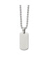 ფოტო #1 პროდუქტის Brushed Reversible Dog Tag Ball Chain Necklace